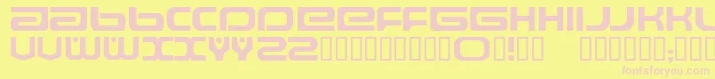 Raveflire Font – Pink Fonts on Yellow Background