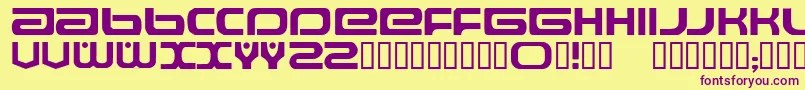 Raveflire Font – Purple Fonts on Yellow Background