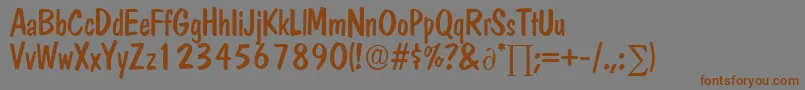 DomcasualDb Font – Brown Fonts on Gray Background