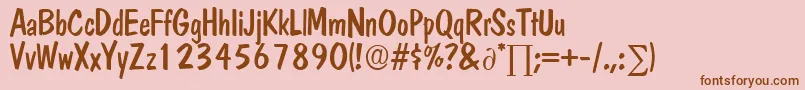 DomcasualDb Font – Brown Fonts on Pink Background