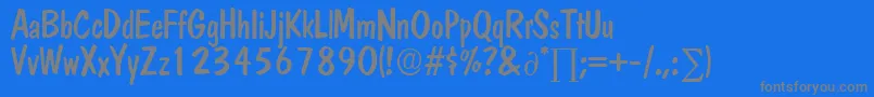 DomcasualDb-Schriftart – Graue Schriften auf blauem Hintergrund