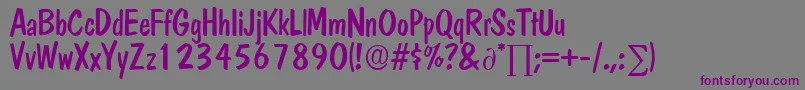 DomcasualDb Font – Purple Fonts on Gray Background