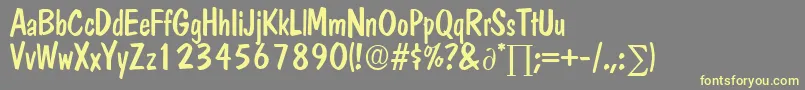 DomcasualDb Font – Yellow Fonts on Gray Background