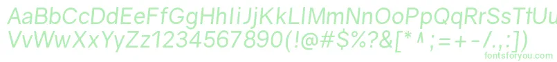 GravityItalic Font – Green Fonts on White Background