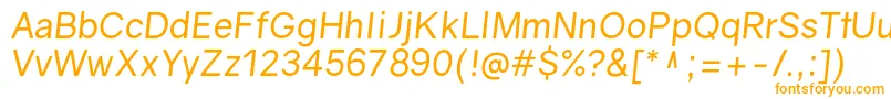 GravityItalic Font – Orange Fonts on White Background