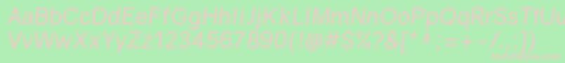 GravityItalic Font – Pink Fonts on Green Background