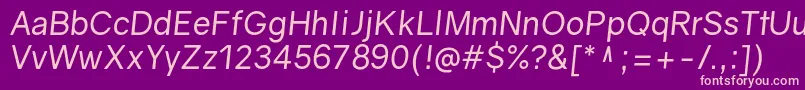 GravityItalic Font – Pink Fonts on Purple Background
