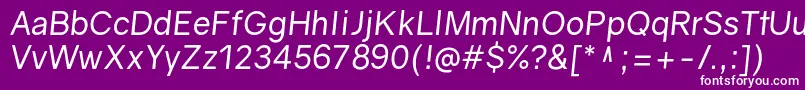 GravityItalic Font – White Fonts on Purple Background