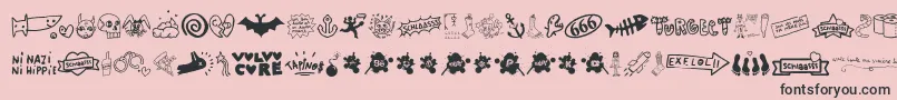 WcSlaassschClassic Font – Black Fonts on Pink Background