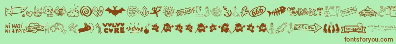 WcSlaassschClassic Font – Brown Fonts on Green Background