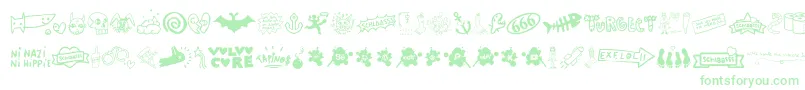 WcSlaassschClassic Font – Green Fonts on White Background