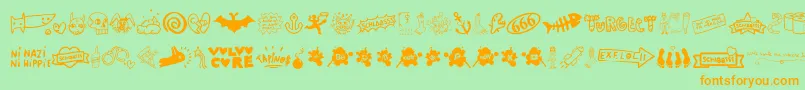 WcSlaassschClassic Font – Orange Fonts on Green Background