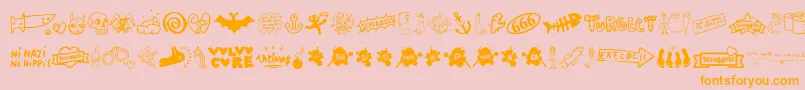 WcSlaassschClassic Font – Orange Fonts on Pink Background