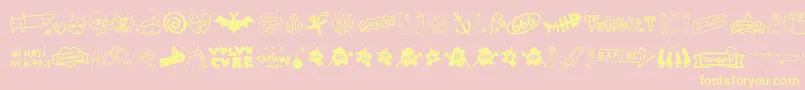 WcSlaassschClassic Font – Yellow Fonts on Pink Background