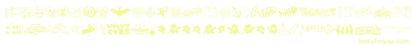 WcSlaassschClassic-Schriftart – Gelbe Schriften