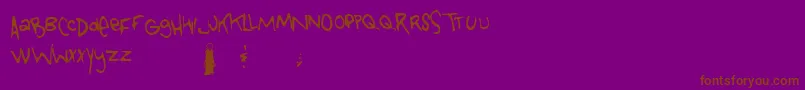 Tongue Font – Brown Fonts on Purple Background