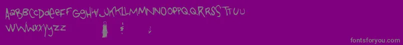 Tongue Font – Gray Fonts on Purple Background