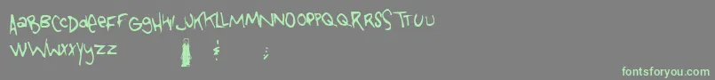 Tongue Font – Green Fonts on Gray Background
