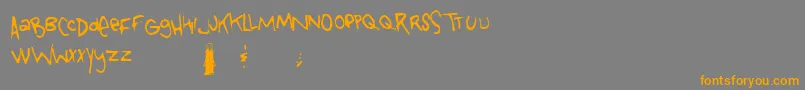 Police Tongue – polices orange sur fond gris