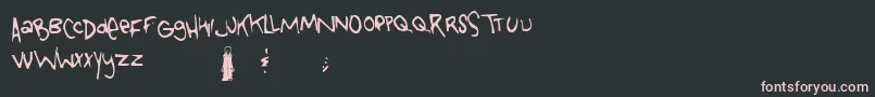 Tongue Font – Pink Fonts on Black Background