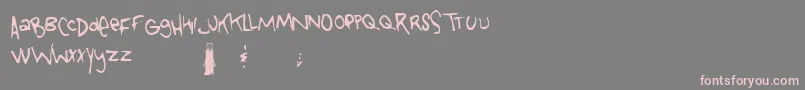 Tongue Font – Pink Fonts on Gray Background