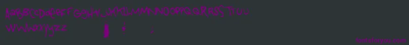 Tongue Font – Purple Fonts on Black Background