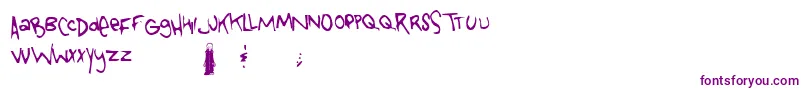 Tongue Font – Purple Fonts on White Background
