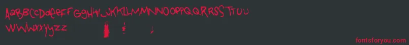 Tongue Font – Red Fonts on Black Background
