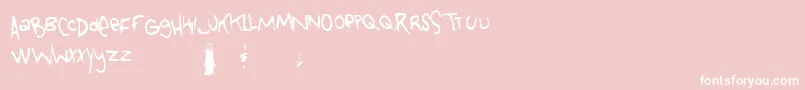 Tongue Font – White Fonts on Pink Background