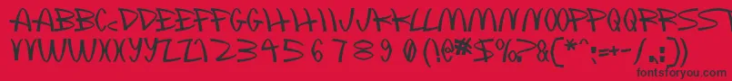 Mclawsui Font – Black Fonts on Red Background