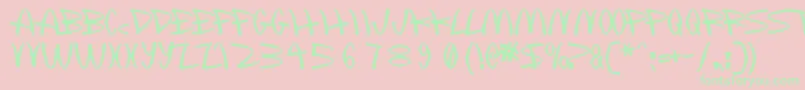 Mclawsui Font – Green Fonts on Pink Background