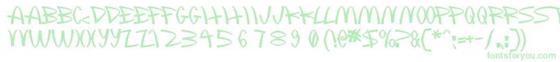 Mclawsui-Schriftart – Grüne Schriften auf weißem Hintergrund