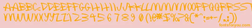 Mclawsui Font – Orange Fonts on Pink Background