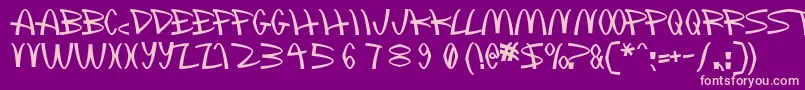 Mclawsui Font – Pink Fonts on Purple Background