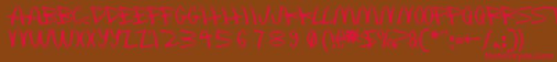Mclawsui Font – Red Fonts on Brown Background
