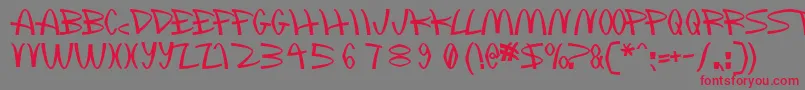 Mclawsui Font – Red Fonts on Gray Background