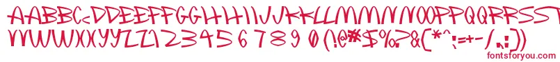 Mclawsui Font – Red Fonts on White Background