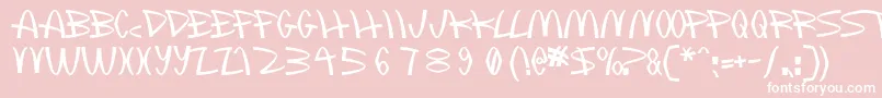 Mclawsui Font – White Fonts on Pink Background