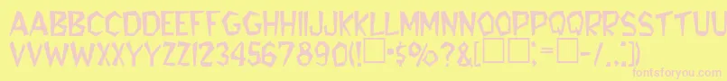 Подробнее о шрифте BenniebRegular Шрифт BenniebRegular – розовые шрифты на жёлтом фоне