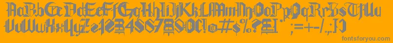 Gothamlu Font – Gray Fonts on Orange Background