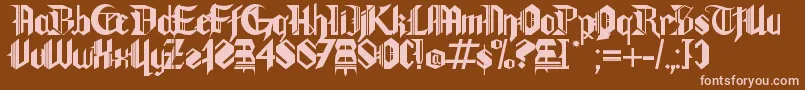 More about Gothamlu Font Gothamlu Font – Pink Fonts on Brown Background