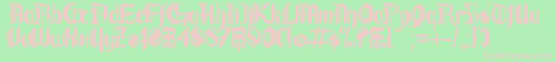 Gothamlu Font – Pink Fonts on Green Background