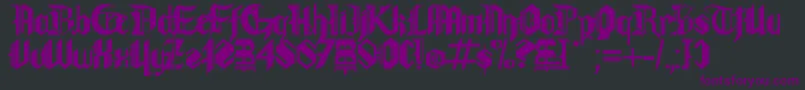 Gothamlu Font – Purple Fonts on Black Background