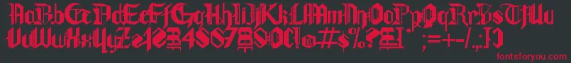 Gothamlu Font – Red Fonts on Black Background