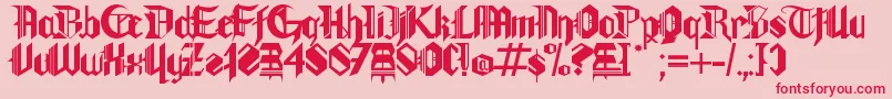 フォントGothamlu – ピンクの背景に赤い文字