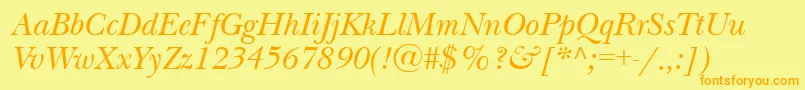 fuente NewbaskervillecttItalic – Fuentes Naranjas Sobre Fondo Amarillo