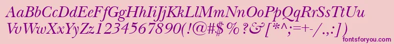 NewbaskervillecttItalic Font – Purple Fonts on Pink Background