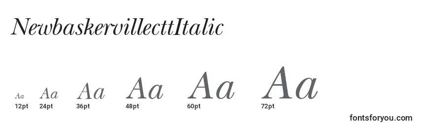 NewbaskervillecttItalic Font Sizes