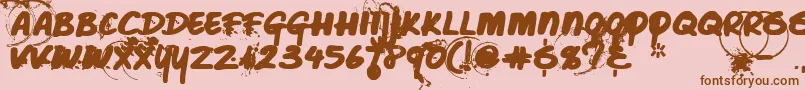 More about Caffeineblackout Font Caffeineblackout Font – Brown Fonts on Pink Background