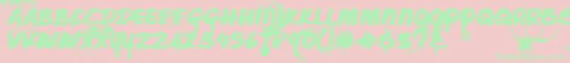 Caffeineblackout Font – Green Fonts on Pink Background